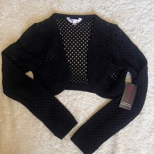 No Boundaries Black Knit Shrug Sweater
